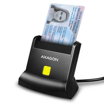 Cardreader USB2-A, Smart ID + SD, AXAGON CRE-SM2 Cardreader USB2-A, Smart ID + SD, AXAGON CRE-SM2