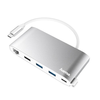 USB-C Multiport HAMA 200111, VGA/HDMI/LAN/USB C+A USB-C Multiport HAMA 200111, VGA/HDMI/LAN/USB C+A