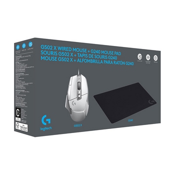 Combo Logitech G502 X White + Pad G240, 991-000490