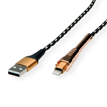 Cable USB2.0 AМ / Lightning, 1m, Roline 11.02.8923
