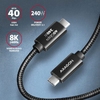 Cable USB4 C-C, M/M, 0.5m, 8K,AXAGON BUCM4X-CM05AB