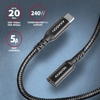 Cable USB3 C-C, M/F, 8K, 1m, AXAGON BUCM32-CF10AB Cable USB3 C-C, M/F, 8K, 1m, AXAGON BUCM32-CF10AB