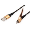 Cable USB2.0 AМ / Lightning, 1m, Roline 11.02.8923