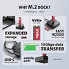 Dock USB3-C to M.2 NVME SSD, AXAGON ADSA-M2C11L Dock USB3-C to M.2 NVME SSD, AXAGON ADSA-M2C11L