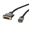 Cable DVI M - HDMI M, 3m, 4K, Roline 11.04.5872 Cable DVI M - HDMI M, 3m, 4K, Roline 11.04.5872